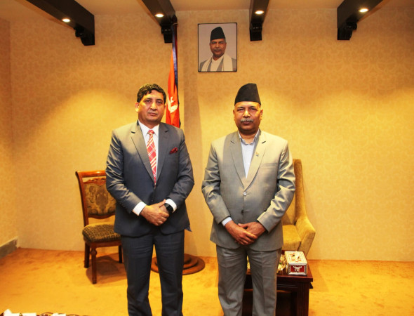 Courtesy meeting between Vice President Yadav and Ambassador Hashmi of Pakistan